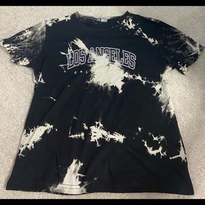 shein black and white tie dye tshirt